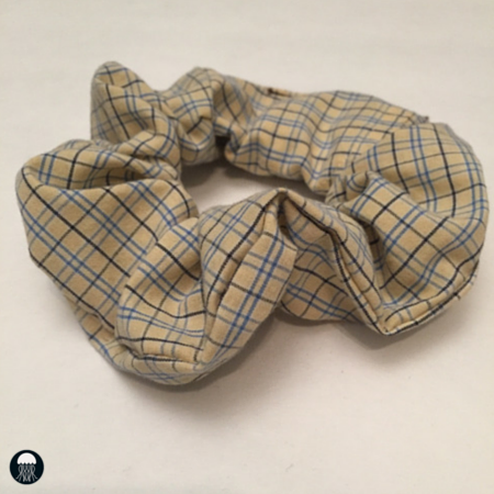 Yellow Plaid Scrunchie