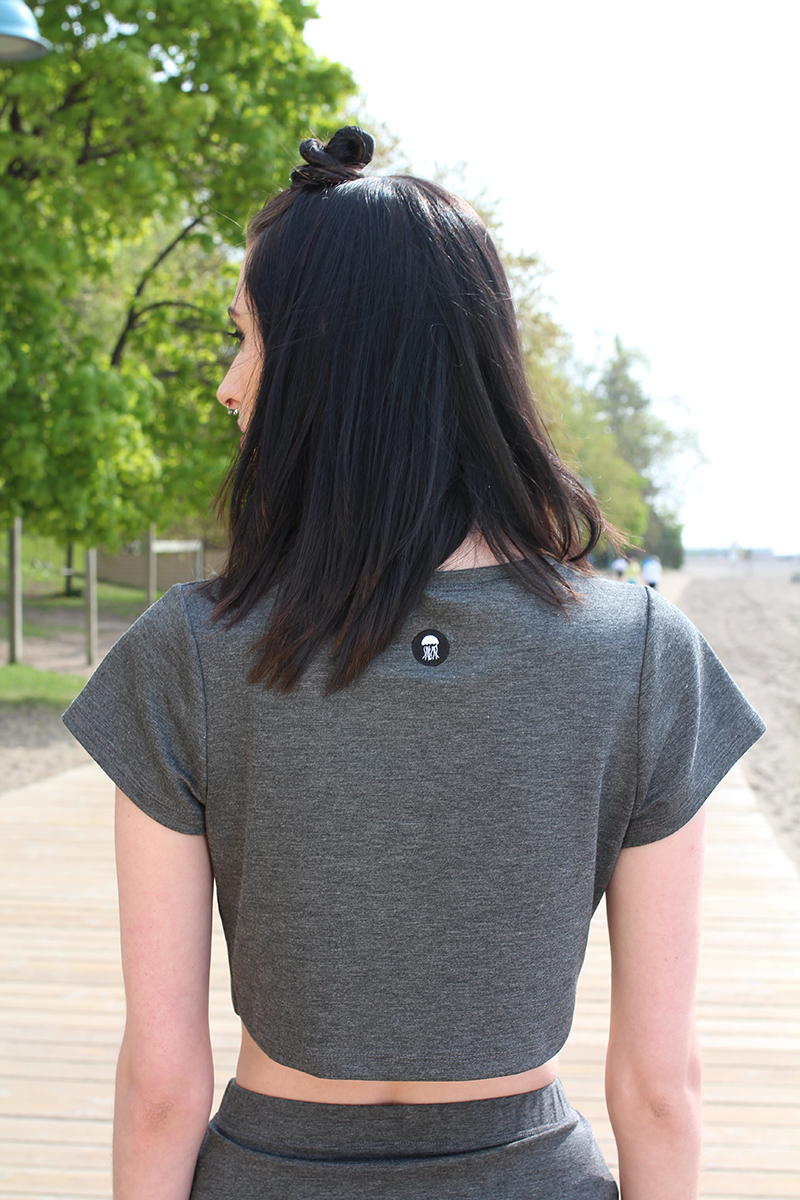 Grey Wolf Crop Top Set